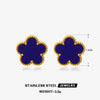 Stainless Steel And Titanium Steel Plant Flower Stud Earrings And Necklace Set For Women With Electroplating Treatment