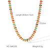 Stainless Steel And Titanium Steel Plant Flowers Geometric Electroplated Necklace And Bracelet