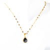 Stainless Steel And Titanium Steel Retro Geometric Drop Shape Pendant Necklace With Electroplating For Women