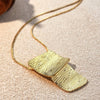 Stainless Steel And Titanium Steel Retro Minimalist U Shaped Folding Box Design Electroplated Unisex Necklace