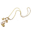 Stainless Steel And Titanium Steel Retro Minimalist Ushaped Necklace With Starfish Pearl Shell Tassel For Unisex