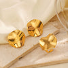 Stainless Steel And Titanium Steel Round Geometric Jewelry Suit With Electroplating For Women