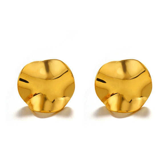 Stainless Steel And Titanium Steel Round Geometric Jewelry Suit With Electroplating For Women
