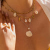 Stainless Steel And Titanium Steel Shell Necklace Electroplated Women's Niche Marine Resort Style