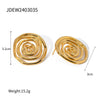 Stainless Steel And Titanium Steel Spiral Ring Pendant Necklace Electroplated Jewelry For Women