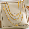 Stainless Steel And Titanium Steel Stacking Geometric Snake Bone Clavicle Chain For Women