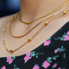 Stainless Steel And Titanium Steel Stacking Geometric Snake Bone Clavicle Chain For Women
