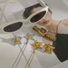 Stainless Steel And Titanium Steel Star Pattern Electroplated Necklace For Women