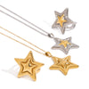 Stainless Steel And Titanium Steel Star Pattern Electroplated Necklace For Women