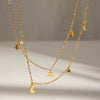 Stainless Steel And Titanium Steel Star Shape Electroplated Necklace For Women