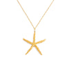 Stainless Steel And Titanium Steel Starfish Pendant Necklace For Women Electroplated Simple Style