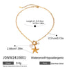 Stainless Steel And Titanium Steel Starfish Shell Pendant Electroplated For Women