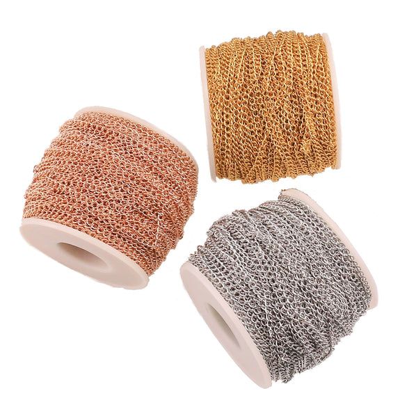 Stainless Steel And Titanium Steel Tail Chain And Extended Chain Diy Handmade Jewelry Accessories With Electroplating Treatment