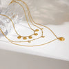 Stainless Steel And Titanium Steel Tree Of Life Multilayer Necklace With Electroplating For Women