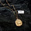 Stainless Steel And Titanium Steel Twelve Constellations Geometric Oval Pendant Necklace With Vacuum Electroplating