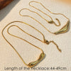 Stainless Steel And Titanium Steel U Shape Vintage Electroplating Smile Clavicle Chain For Women And Men