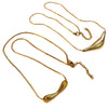 Stainless Steel And Titanium Steel U Shape Vintage Electroplating Smile Clavicle Chain For Women And Men