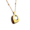 Stainless Steel And Titanium Steel Ushaped Retro Minimalist Electroplated Pendant Necklace Unisex