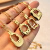 Stainless Steel And Titanium Steel Ushaped Retro Minimalist Electroplated Pendant Necklace Unisex