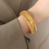 Stainless Steel And Titanium Steel Wide Thick Ring Bracelet With Electroplating Minimalist Fashion Personality Design Jewelry