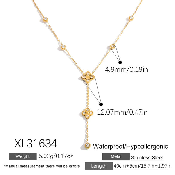 Stainless Steel And Titanium Steel Women's Collarbone Necklace Electroplated Fashion Minimalist Style