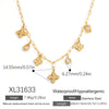 Stainless Steel And Titanium Steel Women's Collarbone Necklace Electroplated Fashion Minimalist Style