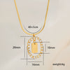 Stainless Steel And Titanium Steel Women's Cute Snake Bone Chain Necklace With Letters Numbers Text Electroplating Design