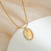 Stainless Steel And Titanium Steel Women's Cute Snake Bone Chain Necklace With Letters Numbers Text Electroplating Design