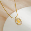 Stainless Steel And Titanium Steel Women's Cute Snake Bone Chain Necklace With Letters Numbers Text Electroplating Design