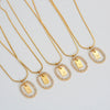 Stainless Steel And Titanium Steel Women's Cute Snake Bone Chain Necklace With Letters Numbers Text Electroplating Design