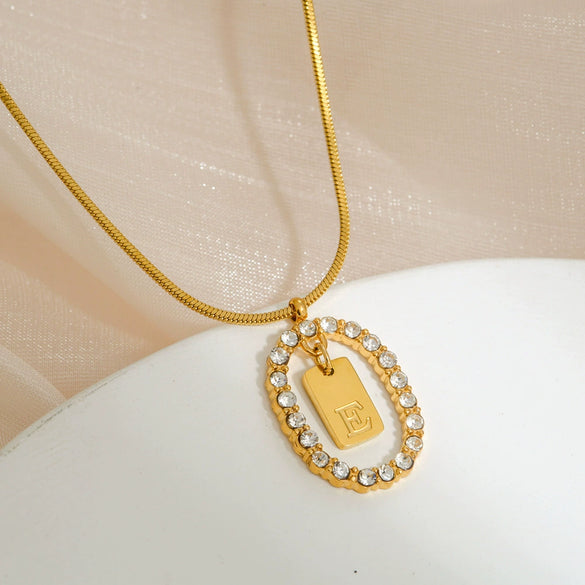 Stainless Steel And Titanium Steel Women's Cute Snake Bone Chain Necklace With Letters Numbers Text Electroplating Design