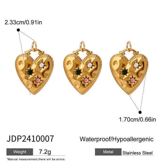 Stainless Steel And Titanium Steel Women's Heart Letter Pendant Necklace With Electroplating