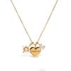 Stainless Steel And Titanium Steel Women's Ins Style Electroplating Zircon Necklace