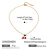 Stainless Steel And Titanium Steel Women's Light Luxury Niche Cherry Necklace With Electroplating