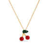 Stainless Steel And Titanium Steel Women's Light Luxury Niche Cherry Necklace With Electroplating