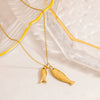 Stainless Steel And Titanium Steel Women's Necklace With Animal And Zodiac Pendant Electroplated Design