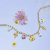 Stainless Steel And Titanium Steel Women's Necklace With Coconut Tree Flower Snake Elements And Electroplating Design