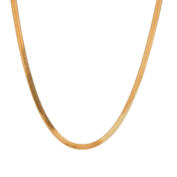 Stainless Steel And Titanium Steel Women's Necklace With Electroplating Nonfading Regular Chain Style