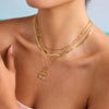 Stainless Steel And Titanium Steel Women's Necklace With Electroplating Nonfading Regular Chain Style