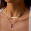 Stainless Steel And Titanium Steel Women's Necklace With Electroplating Nonfading Regular Chain Style