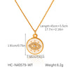 Stainless Steel And Titanium Steel Women's Necklace With Geometric Pattern And Diamond Inlay