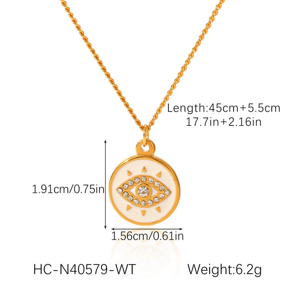 Stainless Steel And Titanium Steel Women's Necklace With Geometric Pattern And Diamond Inlay
