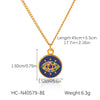 Stainless Steel And Titanium Steel Women's Necklace With Geometric Pattern And Diamond Inlay