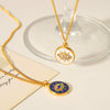 Stainless Steel And Titanium Steel Women's Necklace With Geometric Pattern And Diamond Inlay