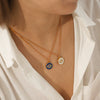 Stainless Steel And Titanium Steel Women's Necklace With Geometric Pattern And Diamond Inlay