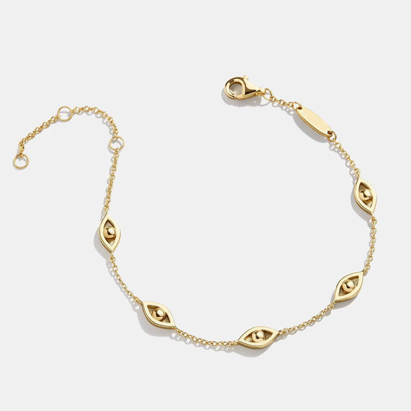 Stainless Steel And Titanium Steel Women's Simple Style Bracelet With Heart Shape And Electroplating Featuring Love Devil's Eye Cross And Four Leaf Clover Elements