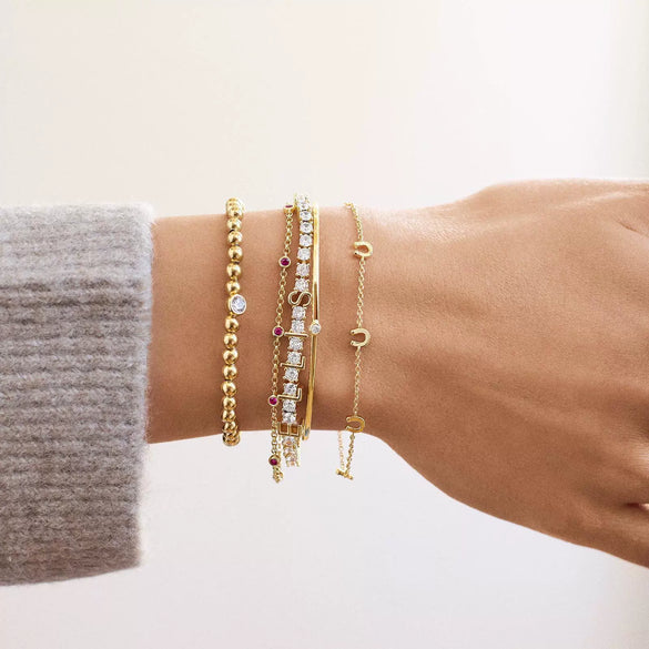 Stainless Steel And Titanium Steel Women's Simple Style Bracelet With Heart Shape And Electroplating Featuring Love Devil's Eye Cross And Four Leaf Clover Elements