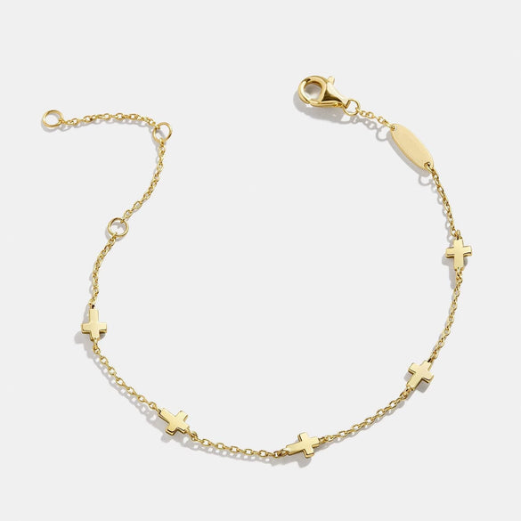 Stainless Steel And Titanium Steel Women's Simple Style Bracelet With Heart Shape And Electroplating Featuring Love Devil's Eye Cross And Four Leaf Clover Elements