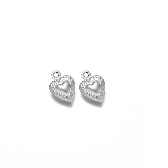 Stainless Steel Angel Heart Corn Hollow Pendant Accessories For Ladies Jewelry Diy