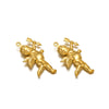 Stainless Steel Angel Heart Corn Hollow Pendant Accessories For Ladies Jewelry Diy